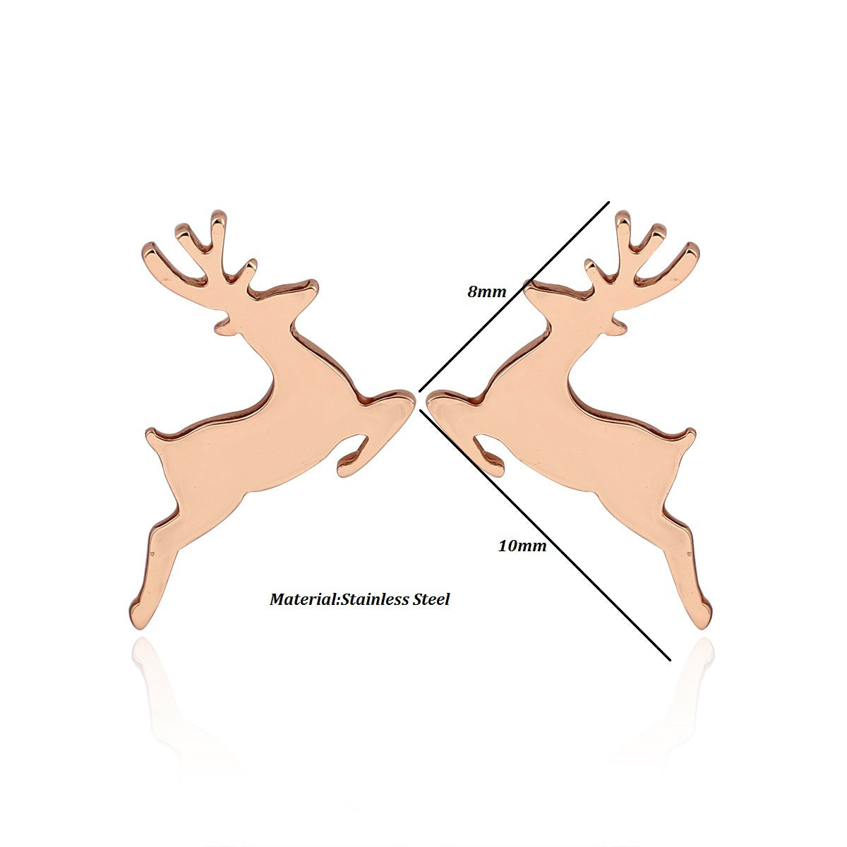 Wholesale Christmas Tree Snowflake Elk Earrings Set  Titanium Steel Earrings